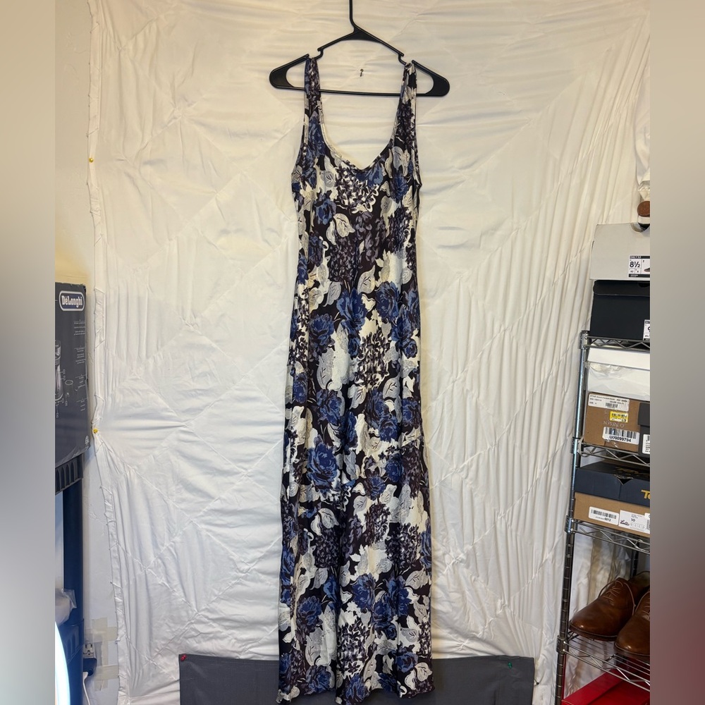 FP Movement by Free People Blue and Cream Floral Maxi Dress